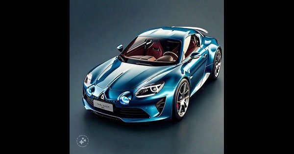 Renault Alpine A110 sports car in the France